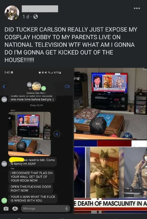 Tucker Carlson Exposes My Cosplay