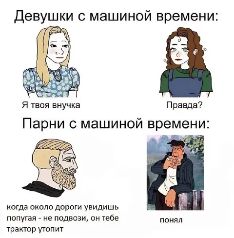 Девушки и парни с машиной времени
