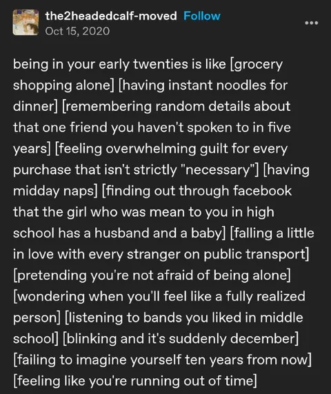 Being in Your Early Twenties