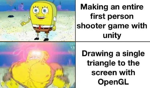 Unity Game vs OpenGL Triangle