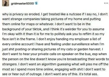 Privacy Is Totally Ass