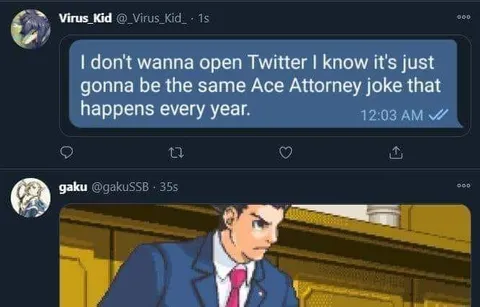 Same Ace Attorney Joke Every Year