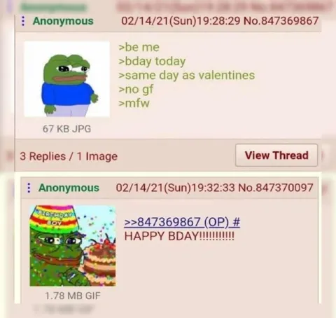 Birthday on Valentine's Day