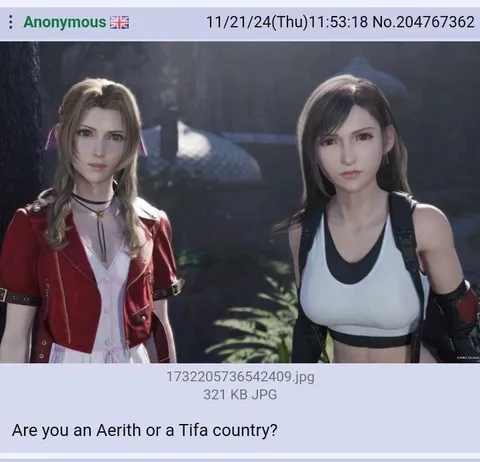 Aerith or Tifa Country
