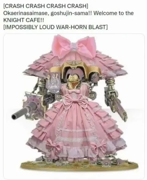 Pink Knight Cafe War Horn