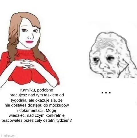 Praca bez dostępu do mockupów