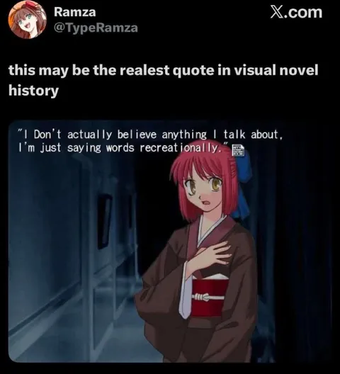 The Realest Visual Novel Quote
