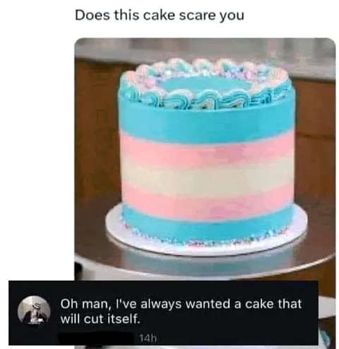 Self-Cutting Cake