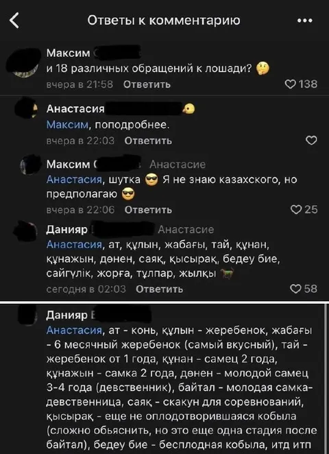 18 названий для лошади