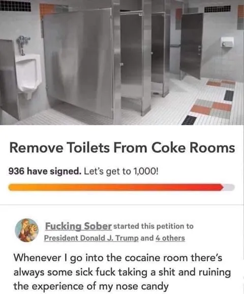 Remove Toilets From Coke Rooms
