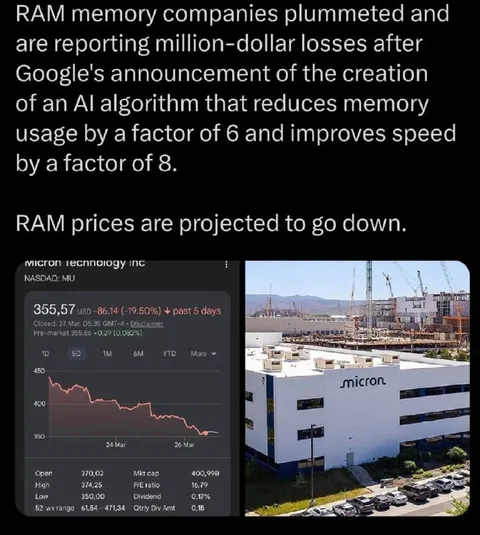 RAM Prices Plummet After AI Breakthrough