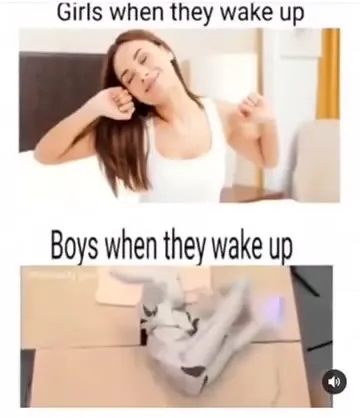 Girls and Boys Waking Up