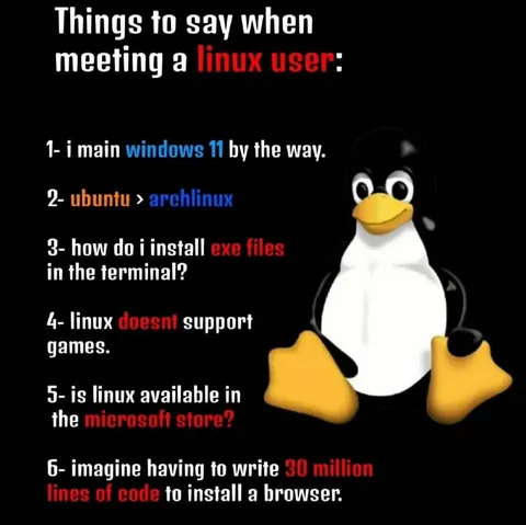 Things to Say to a Linux User