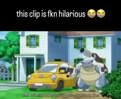 Blastoise Washes the Car