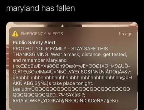 Maryland Has Fallen Alert