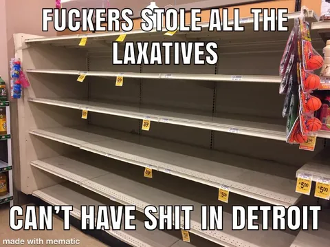 Empty Laxative Shelves in Detroit