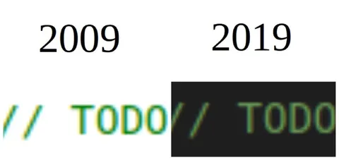 2009 vs 2019 TODO