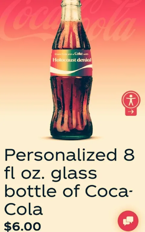 Coca-Cola Holocaust Denial Bottle