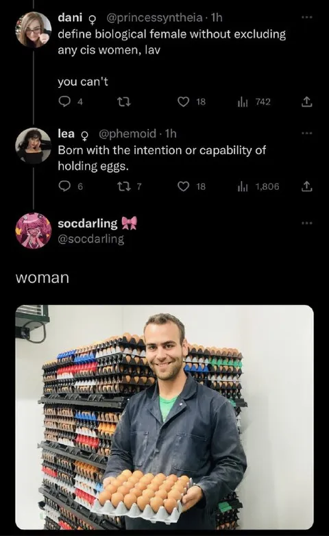 Woman Holding a Tray of Eggs