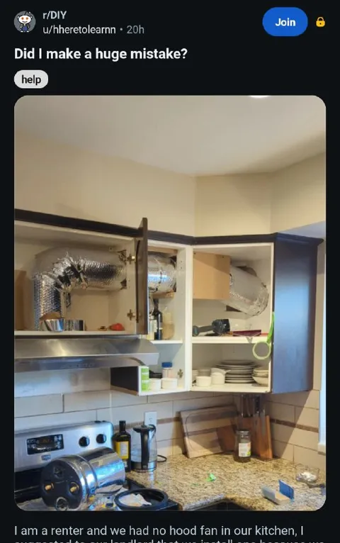 DIY Kitchen Ventilation Mistake