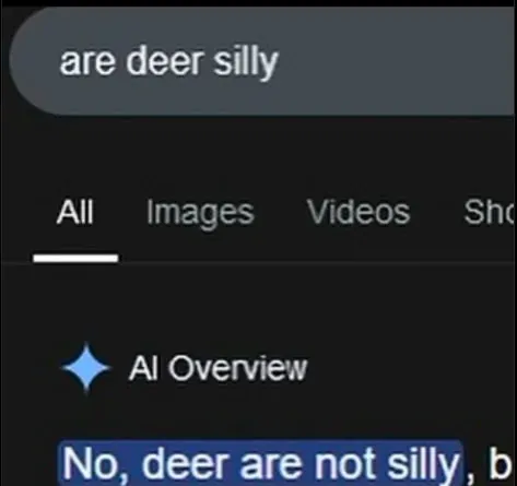 AI Says Deer Are Not Silly