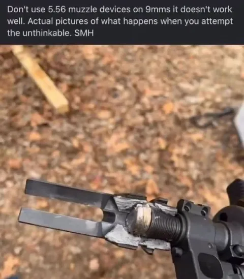 5.56 Muzzle Device on 9mm