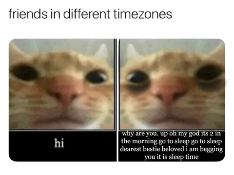 Friends in Different Timezones