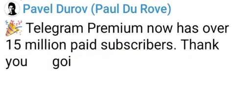 Telegram Premium paid subscribers