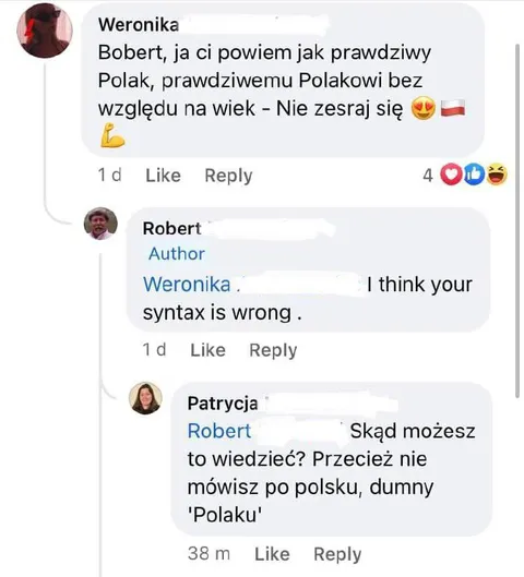 Prawdziwy Polak i zła składnia