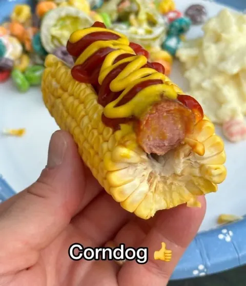 Corn Dog with Corn Cob