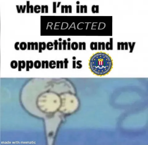 Nervous Squidward Faces the FBI