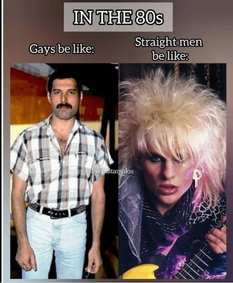 In the 80s gender fashion swap