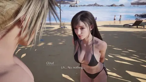 Cloud says nothing at the beach