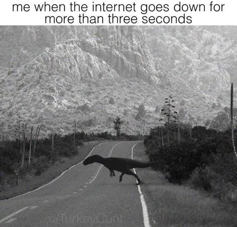 Dinosaur When Internet Goes Down
