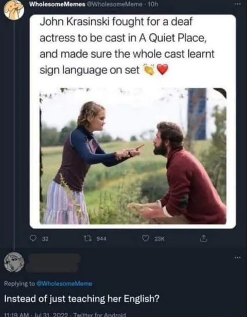 Instead of Teaching Her English?