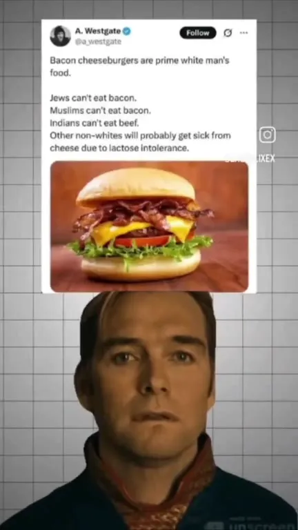 Patrick Bateman judges the burger