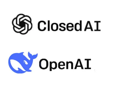 Closed AI and OpenAI Logo Swap