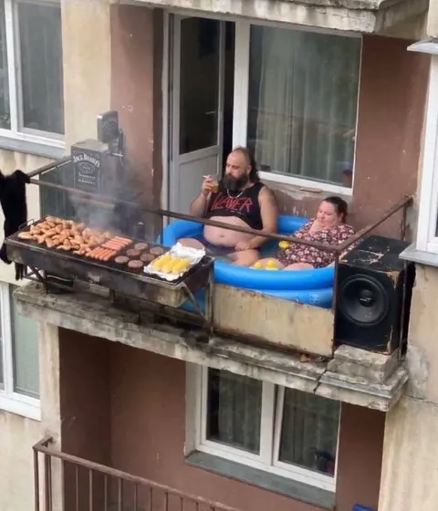 Balcony Poolside Barbecue