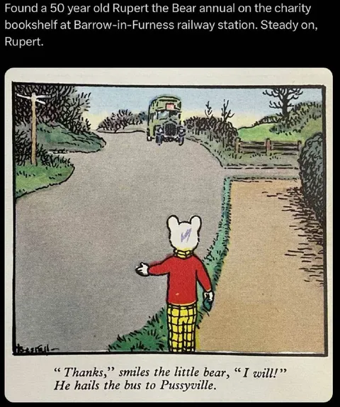 Rupert Hails the Bus