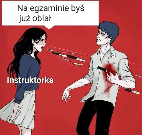 Инструкторка на экзамене