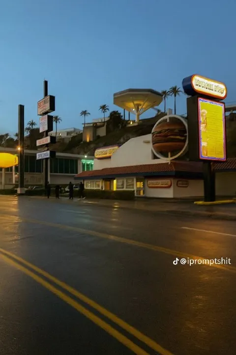 Giant Burger Restaurant Sign