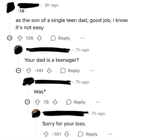 Teenage Dad Correction