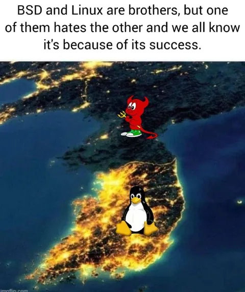 BSD and Linux Brothers