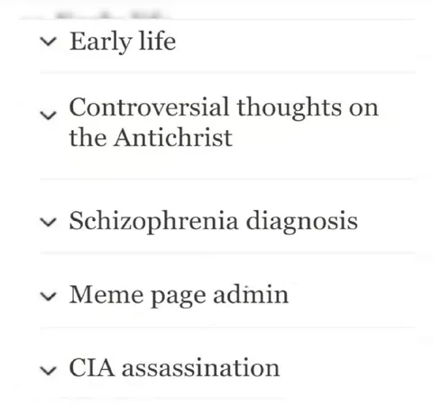 Suspicious Wikipedia Biography