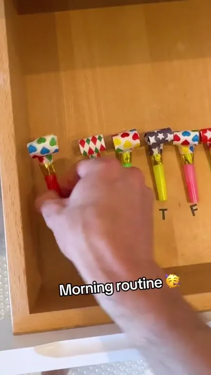 Morning Routine With a Party Horn