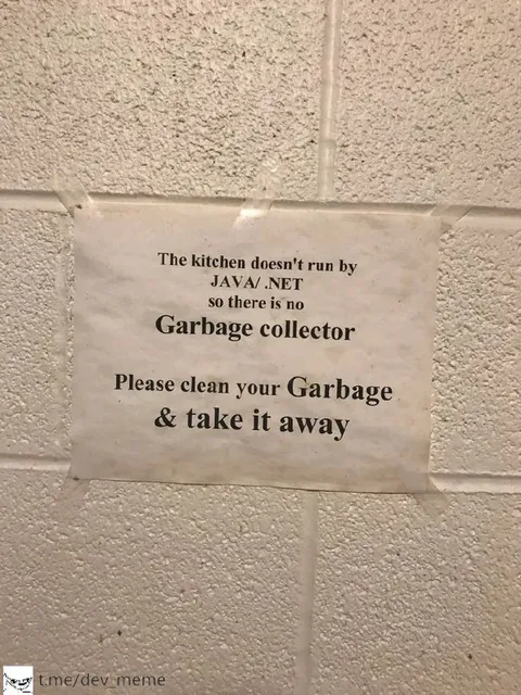 Kitchen Garbage Collector Sign