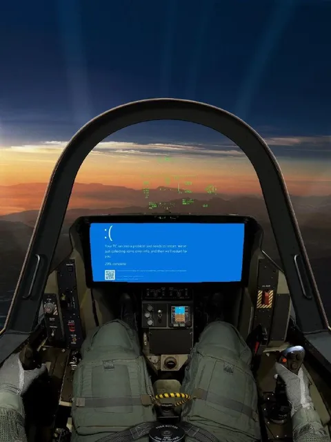 Pilot Gets the Blue Screen
