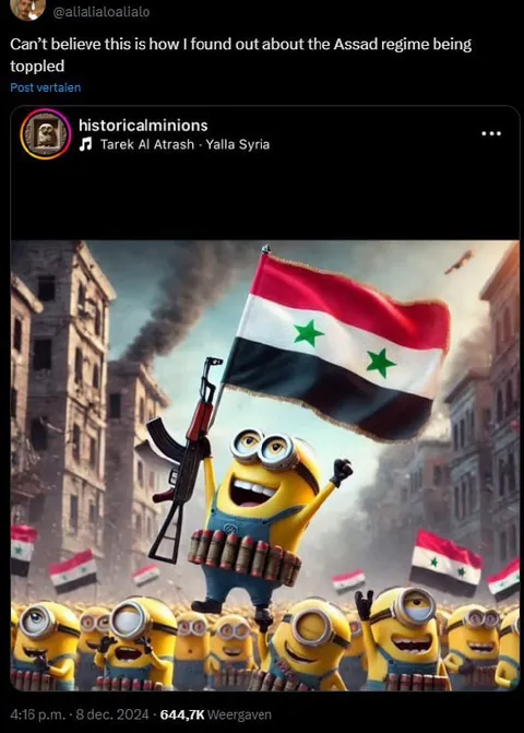 Minions Celebrate Assad’s Downfall