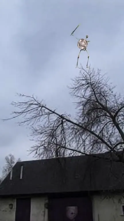 Скелет улетает в небо
