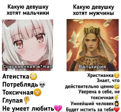 Каких девушек хотят мальчики и мужчины